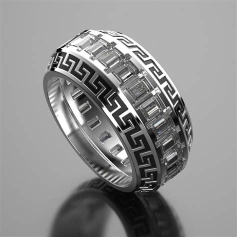 versace silver mens ring|versace men's wedding rings.